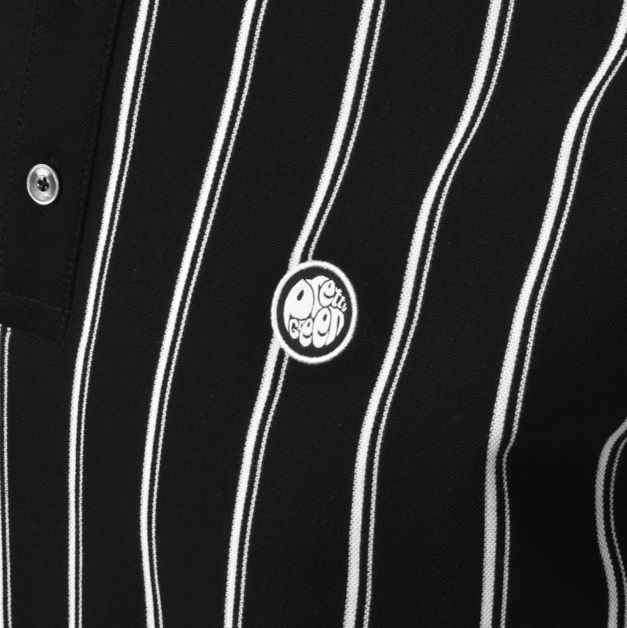 Alternative Image for ProductPretty Green Contrast Stripe Polo T Shirt Black3